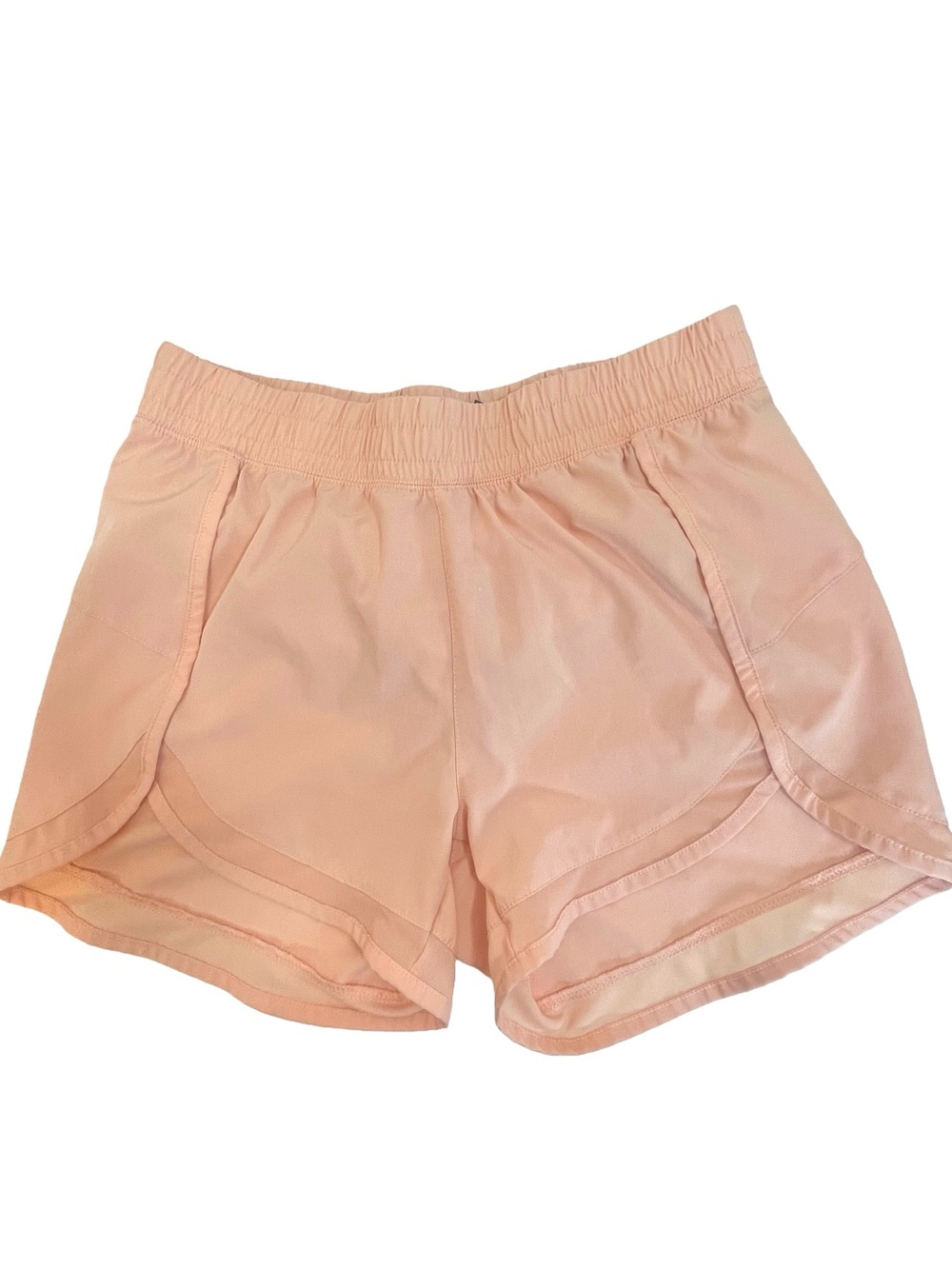 Gaima Women’s Lightweight Peach Athletic Shorts with Liner Size Small